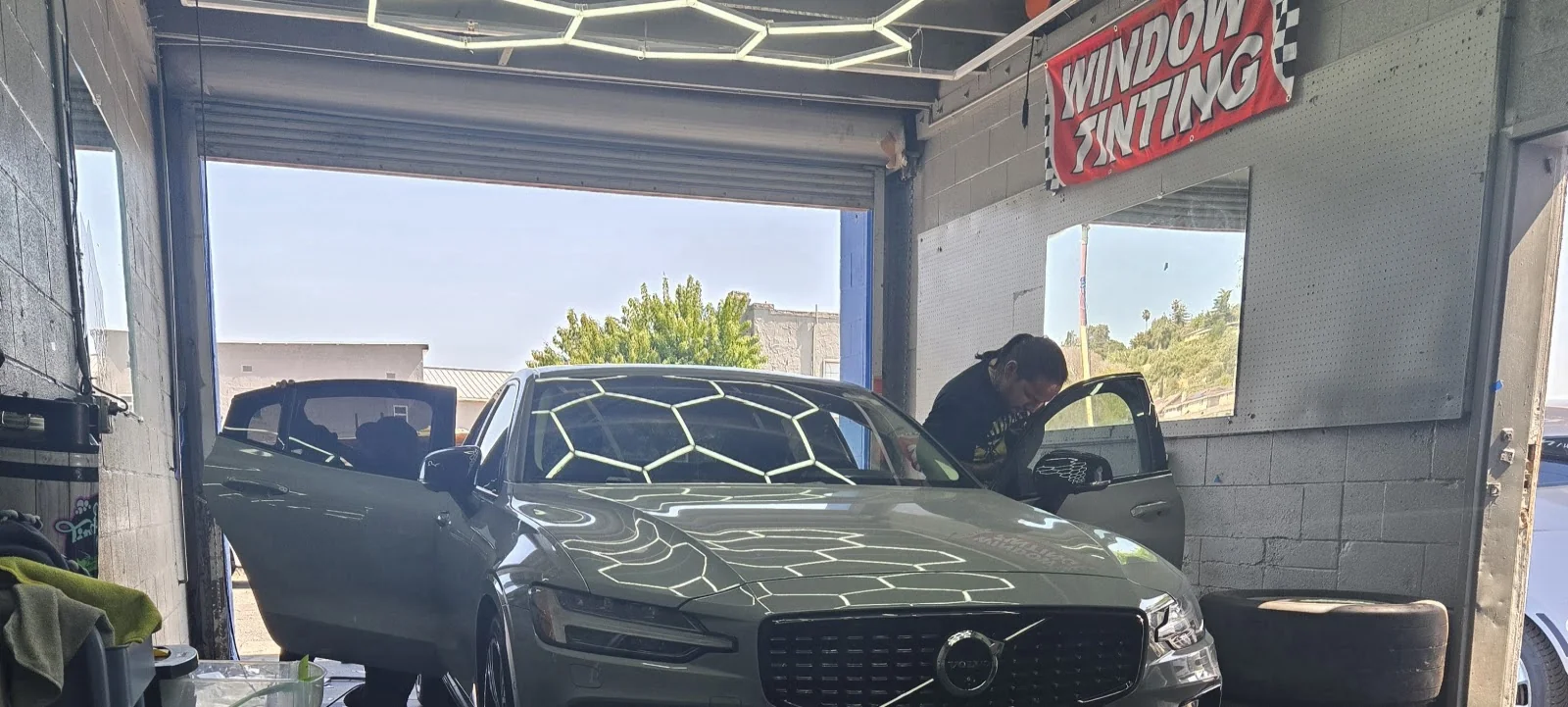 Inside the 10itup Tints and Wraps install bay, Hayward CA
